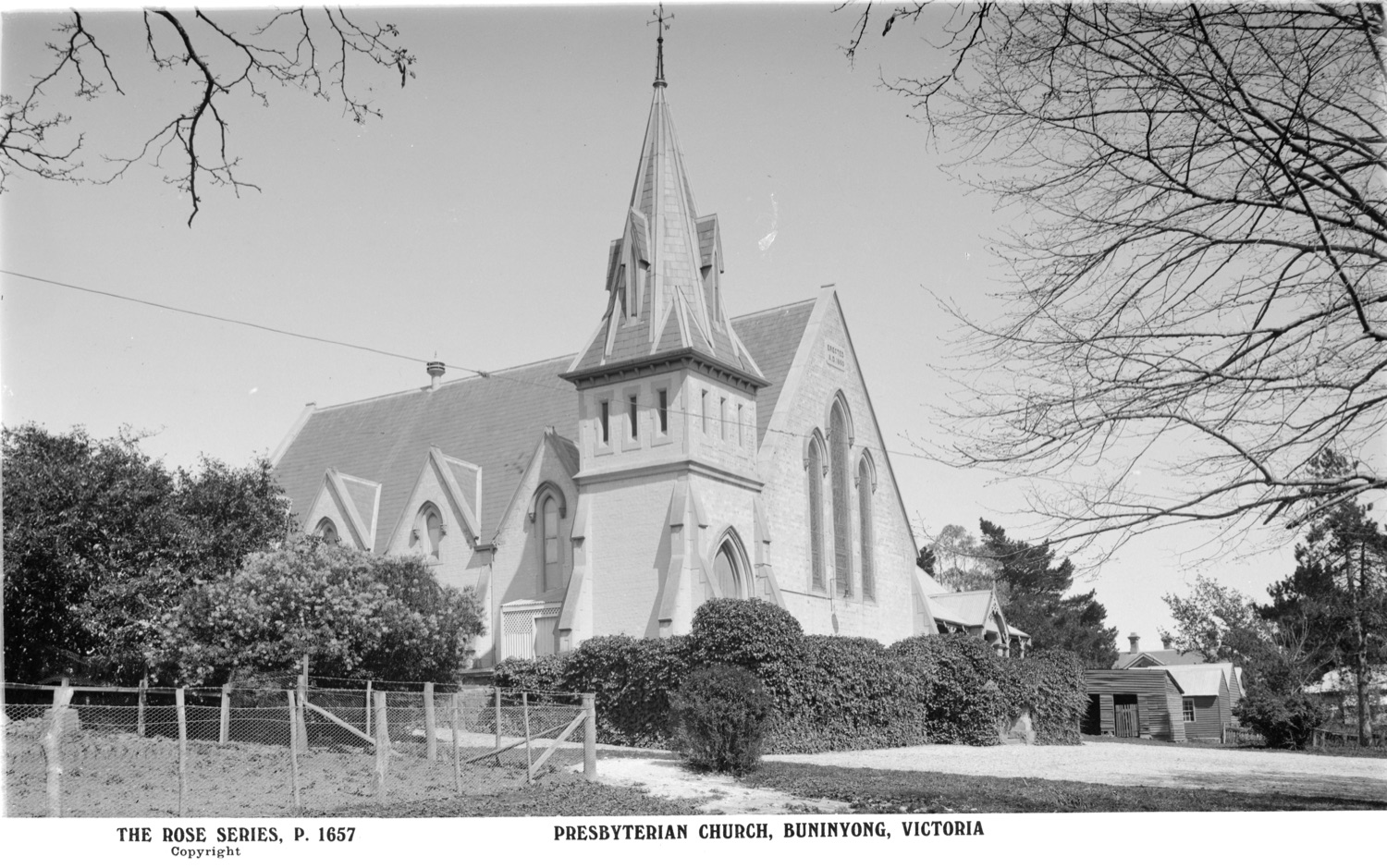 THE ROSE SERIES, P. 1657 - PRESBYTERIAN CHURCH, BUNINYONG, VICTORIA - H32492:2374
